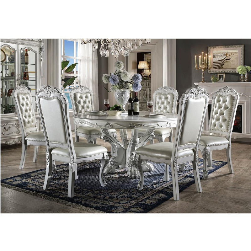 Acme Furniture Round Dresden Dining Table with Pedestal Base DN01700 IMAGE 3