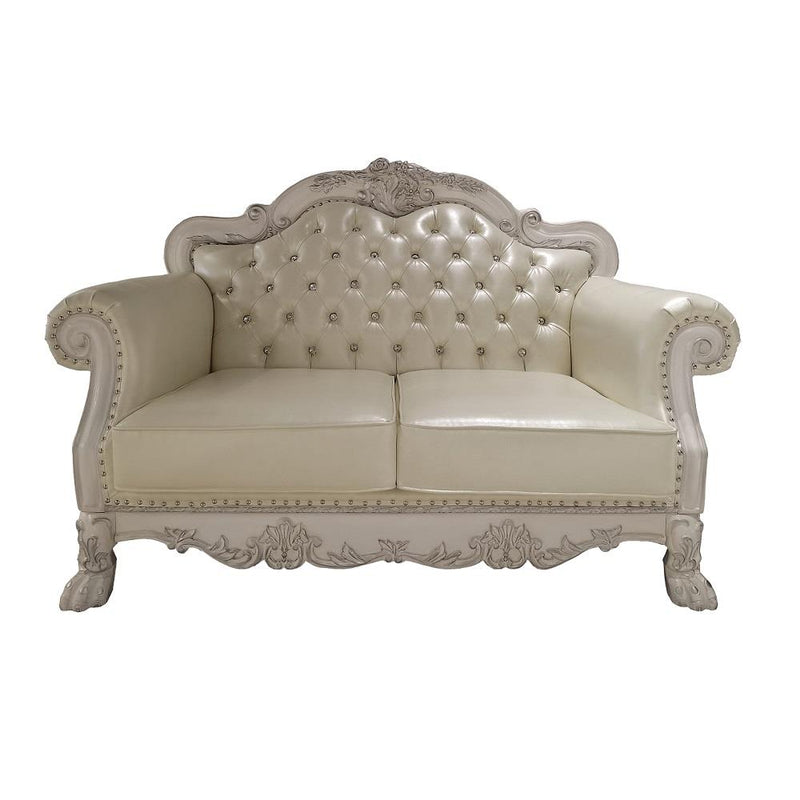 Acme Furniture Dresden Stationary Polyurethane Loveseat LV01689 IMAGE 3