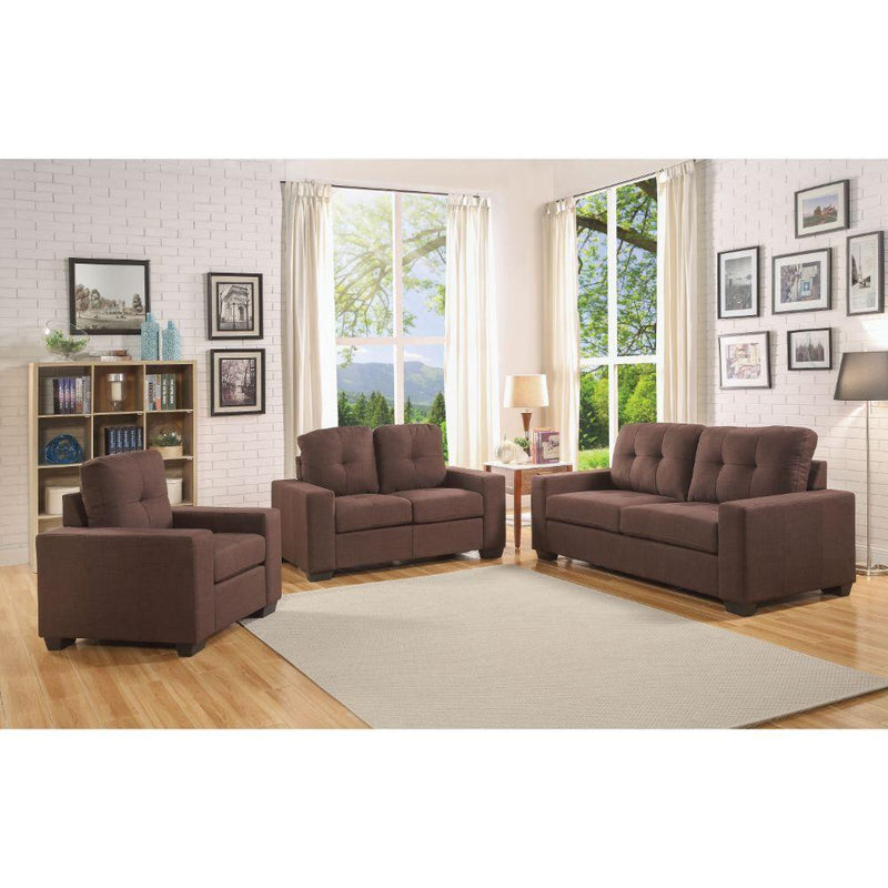 Acme Furniture Platinum III Stationary Fabric Loveseat 52936 IMAGE 3
