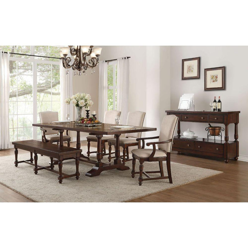 Acme Furniture Tanner Dining Table with Trestle Base 60830 IMAGE 2