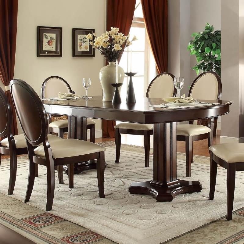 Acme Furniture Balint Dining Table with Pedestal Base 71260 IMAGE 1