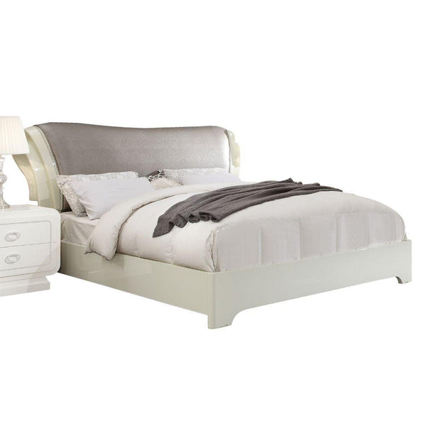 Acme Furniture Bellagio King Upholstered Sleigh Bed 20387EK IMAGE 1