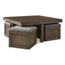 Signature Design by Ashley Boardernest T738-20 Cocktail Table with 4 Stools IMAGE 2