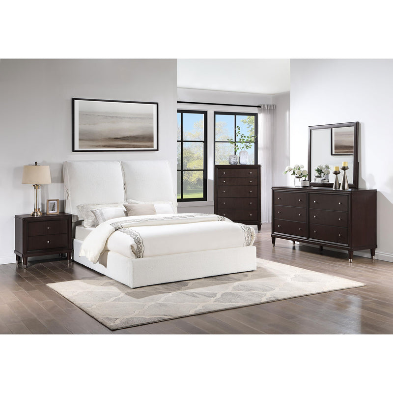 Coaster Furniture Gwendoline 306040KE Upholstered Eastern King Panel Bed - White IMAGE 11