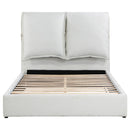 Coaster Furniture Gwendoline 306040KE Upholstered Eastern King Panel Bed - White IMAGE 3