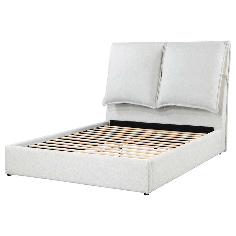 Coaster Furniture Gwendoline 306040KE Upholstered Eastern King Panel Bed - White IMAGE 4