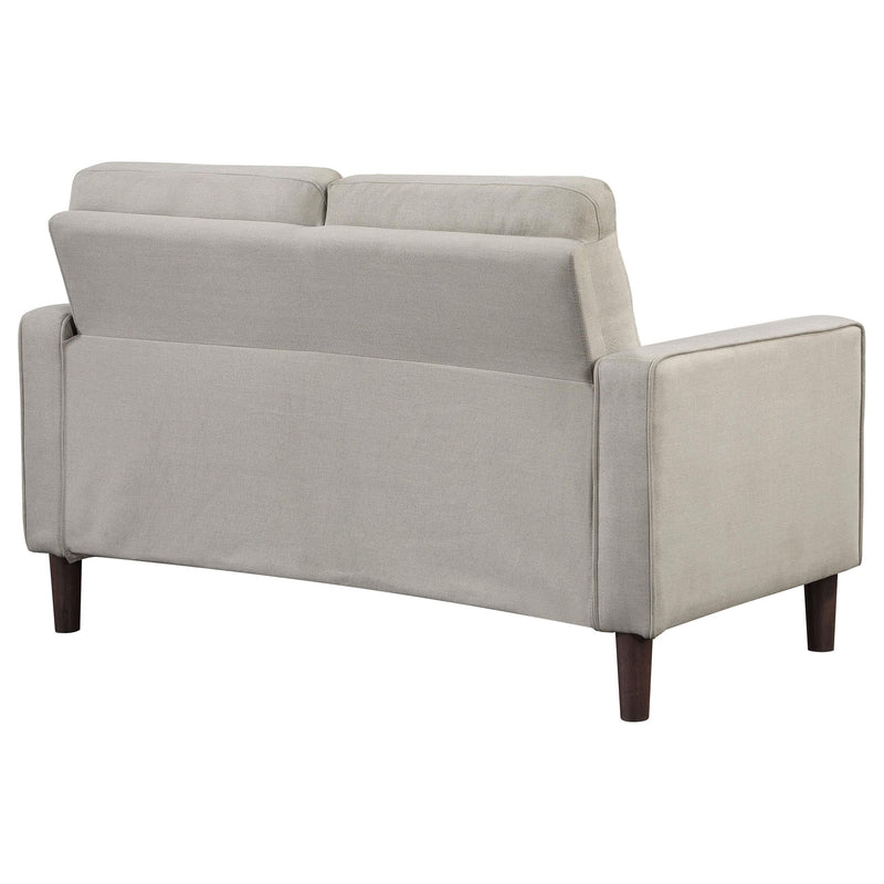 Coaster Furniture Bowen 506786 Upholstered Track Arm Tufted Loveseat - Beige IMAGE 6