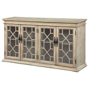 Coaster Furniture Kiara 950858 4-door Wood Lattice Storage Accent Cabinet - Light Honey IMAGE 3