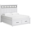  Benchcraft Ashbryn B844B5 California King Panel Storage Bed IMAGE 1