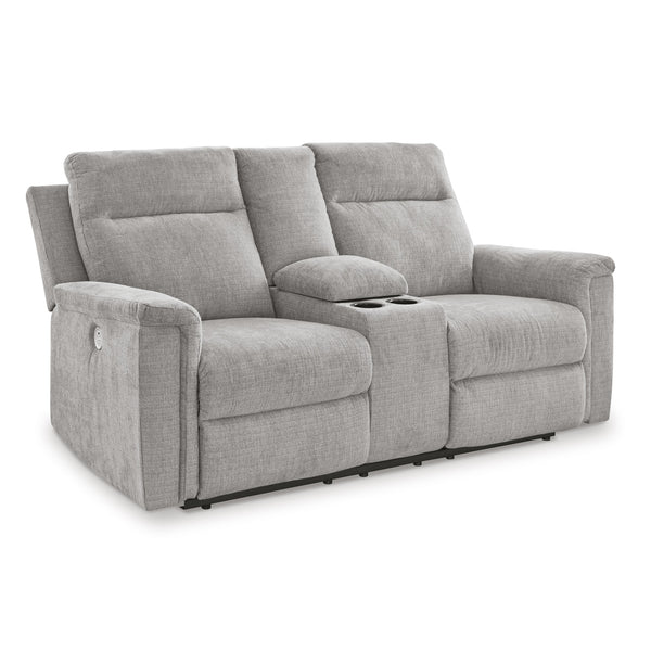  Signature Design by Ashley Barnsana 3320196 Double Reclining Power Loveseat with Console IMAGE 1