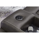  Signature Design by Ashley Fyne-Dyme 3660218 Power Reclining Loveseat with Console and Adjustable Headrest IMAGE 7