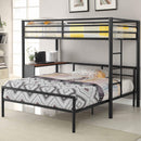 Coaster Furniture Fisher 460229-S2F 2-Piece Metal Workstation Loft Bed Set - Gunmetal IMAGE 4