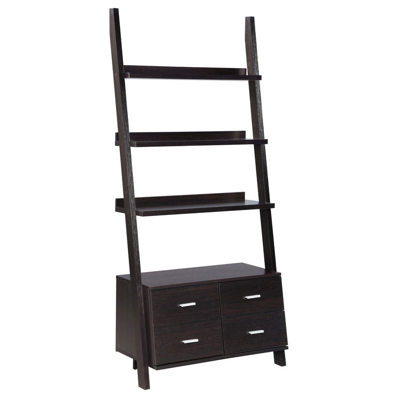 Coaster Furniture Colella 800319-S3 3-Piece Storage Ladder Bookcase Set - Cappuccino IMAGE 2