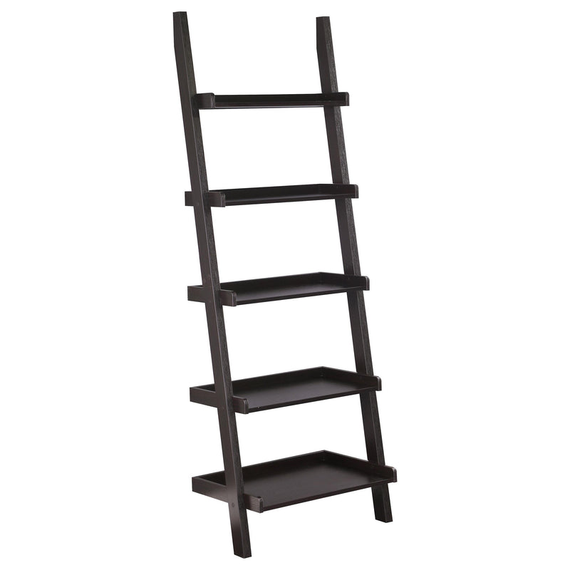 Coaster Furniture Colella 800319-S3 3-Piece Storage Ladder Bookcase Set - Cappuccino IMAGE 3