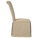 Coaster Furniture Shawna 100747 Upholstered Skirted Side Chair - Light Khaki (Set of 2) IMAGE 8