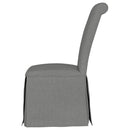 Coaster Furniture Shawna 100749 Upholstered Skirted Side Chair - Light Grey (Set of 2) IMAGE 4