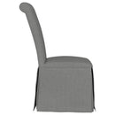 Coaster Furniture Shawna 100749 Upholstered Skirted Side Chair - Light Grey (Set of 2) IMAGE 8