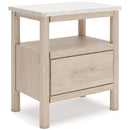  Signature Design by Ashley Cadmori B2615-91 One Drawer Night Stand IMAGE 1