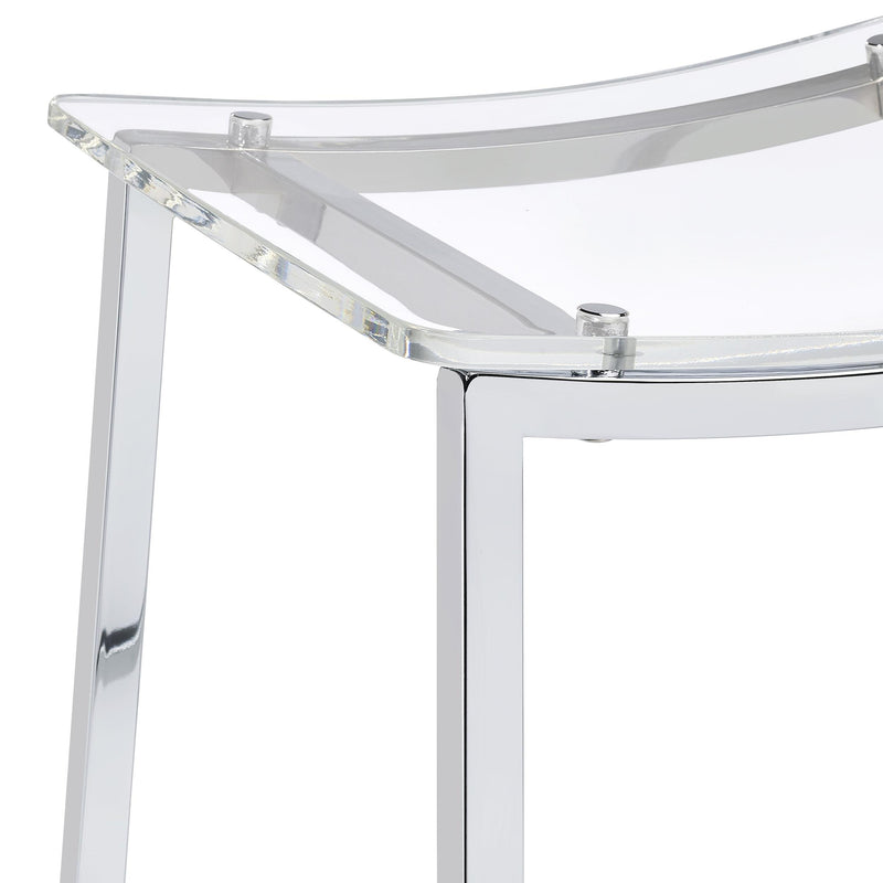 Coaster Furniture Jovani 182359 Acrylic Backless Bar Stool - Chrome (Set of 2) IMAGE 8