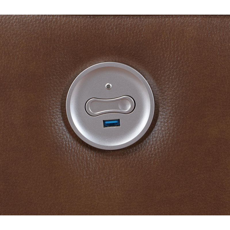 Coaster Furniture Greenfield 610266P Upholstered Power Recliner Chair - Saddle Brown IMAGE 10