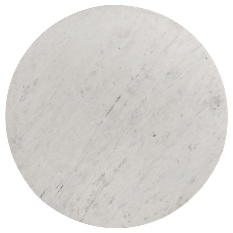 Coaster Furniture Astoria 709668 Round Genuine Marble Coffee Table - White IMAGE 4