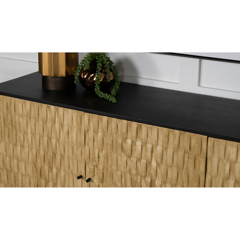 Coaster Furniture Aminah 950383 3-door Wood Accent Cabinet - Natural and Black IMAGE 13