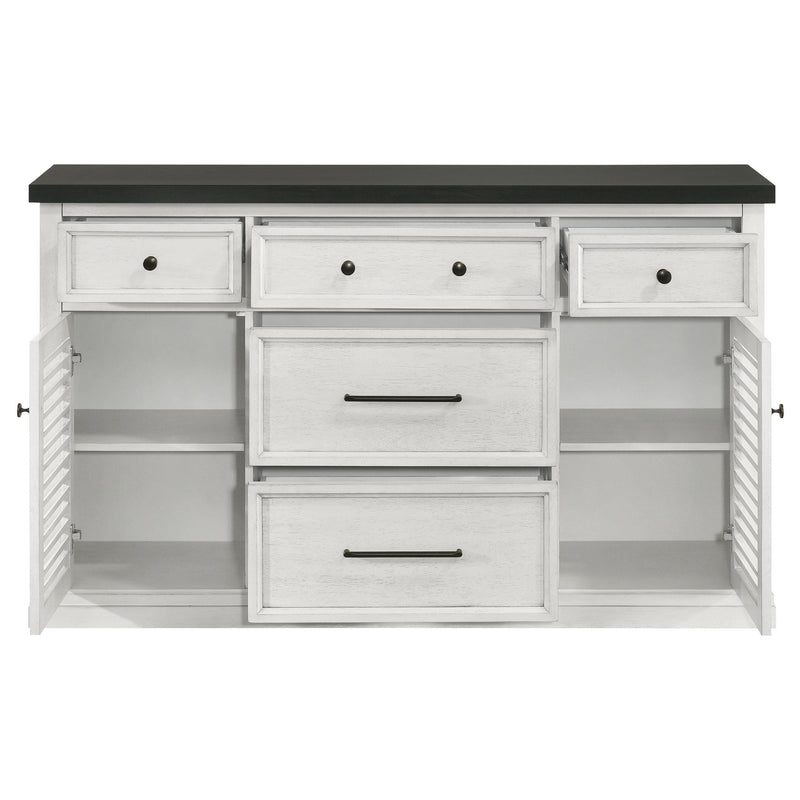 Coaster Furniture Aventine 108245 5-Drawer Sideboard Buffet Cabinet - Vintage White IMAGE 9