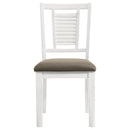 Coaster Furniture Appleton 110412 Wood Dining Side Chair - Distressed White (Set of 2) IMAGE 2