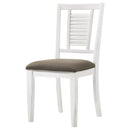 Coaster Furniture Appleton 110412 Wood Dining Side Chair - Distressed White (Set of 2) IMAGE 3
