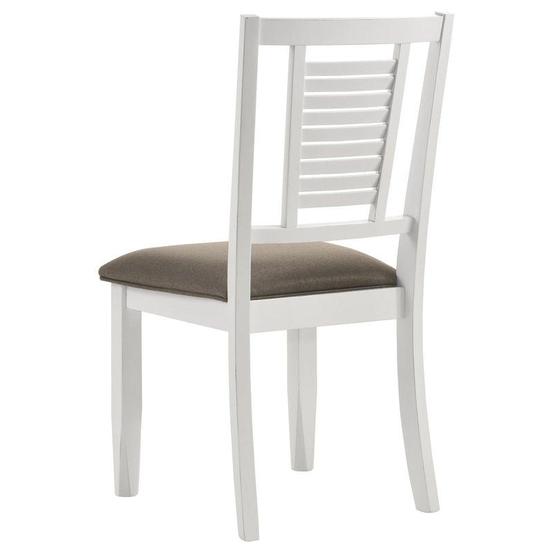 Coaster Furniture Appleton 110412 Wood Dining Side Chair - Distressed White (Set of 2) IMAGE 5