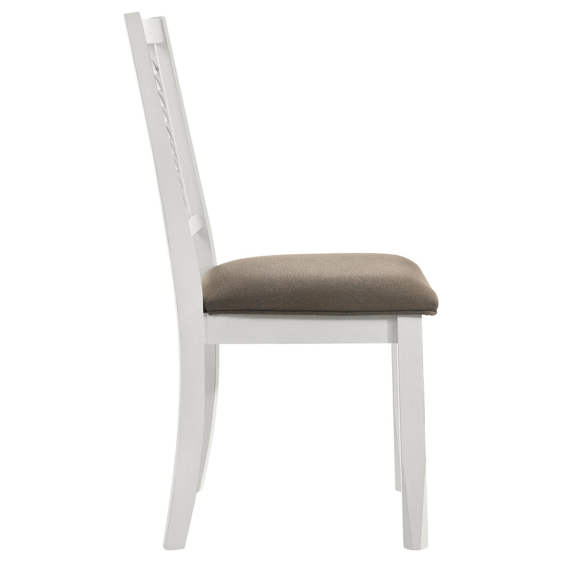 Coaster Furniture Appleton 110412 Wood Dining Side Chair - Distressed White (Set of 2) IMAGE 7