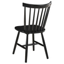 Coaster Furniture Hollyoak 183042 Windsor Wood Dining Side Chair - Black (Set of 2) IMAGE 5