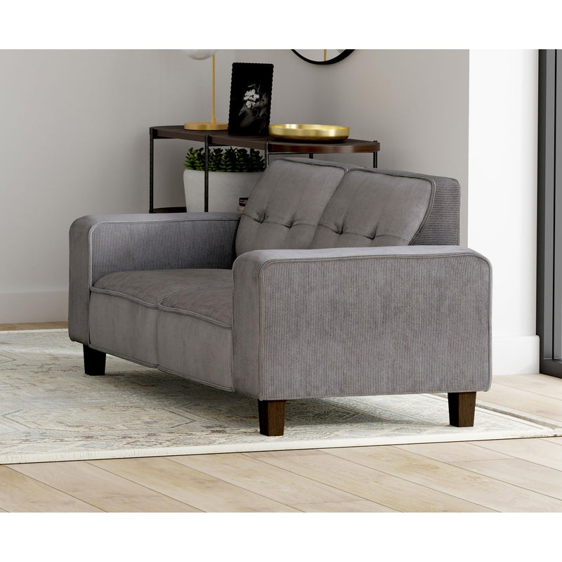 Coaster Furniture Deerhurst 509642 Upholstered Track Arm Tufted Loveseat - Charcoal IMAGE 9