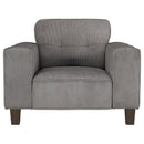 Coaster Furniture Deerhurst 509643 Upholstered Track Arm Tufted Accent Chair - Charcoal IMAGE 2