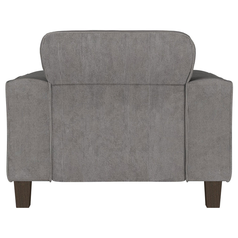 Coaster Furniture Deerhurst 509643 Upholstered Track Arm Tufted Accent Chair - Charcoal IMAGE 6