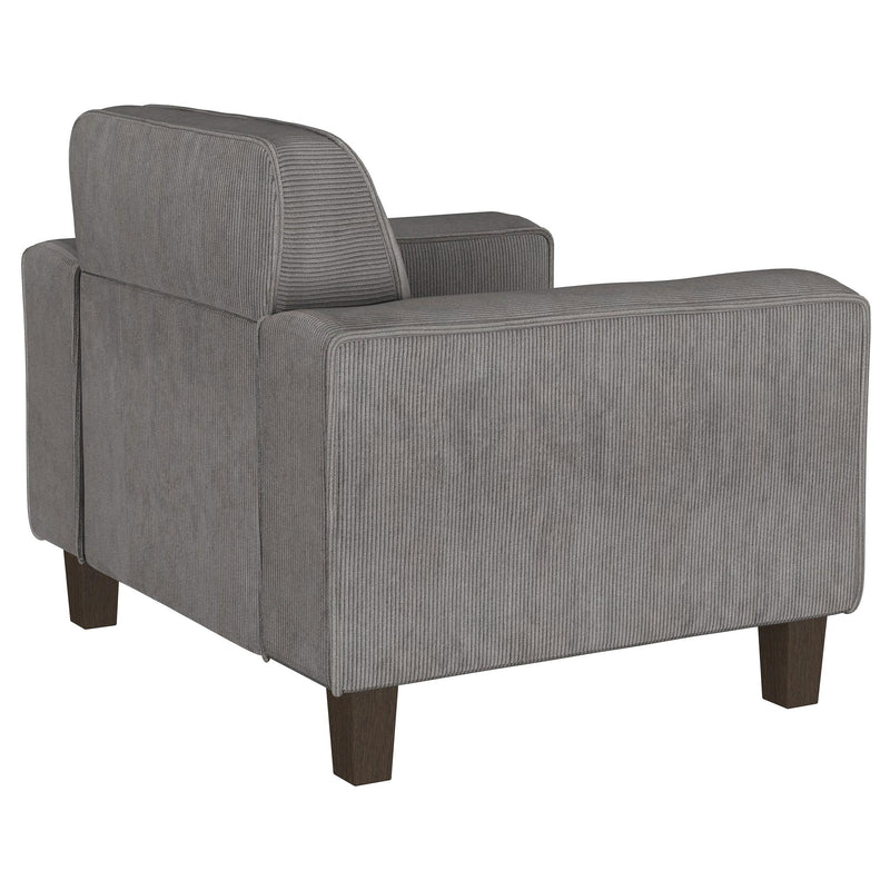 Coaster Furniture Deerhurst 509643 Upholstered Track Arm Tufted Accent Chair - Charcoal IMAGE 7