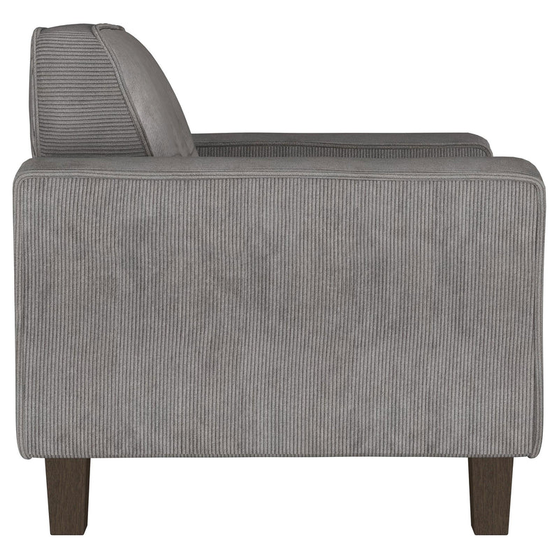 Coaster Furniture Deerhurst 509643 Upholstered Track Arm Tufted Accent Chair - Charcoal IMAGE 8