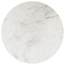 Coaster Furniture Avon 707827 Round Marble Top Stainless Steel Side End Table - White IMAGE 2