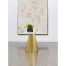 Coaster Furniture Avon 707827 Round Marble Top Stainless Steel Side End Table - White IMAGE 3