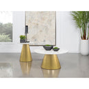 Coaster Furniture Avon 707827 Round Marble Top Stainless Steel Side End Table - White IMAGE 4