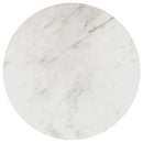 Coaster Furniture Avon 707828 Round Marble Top Stainless Steel Coffee Table - White IMAGE 2