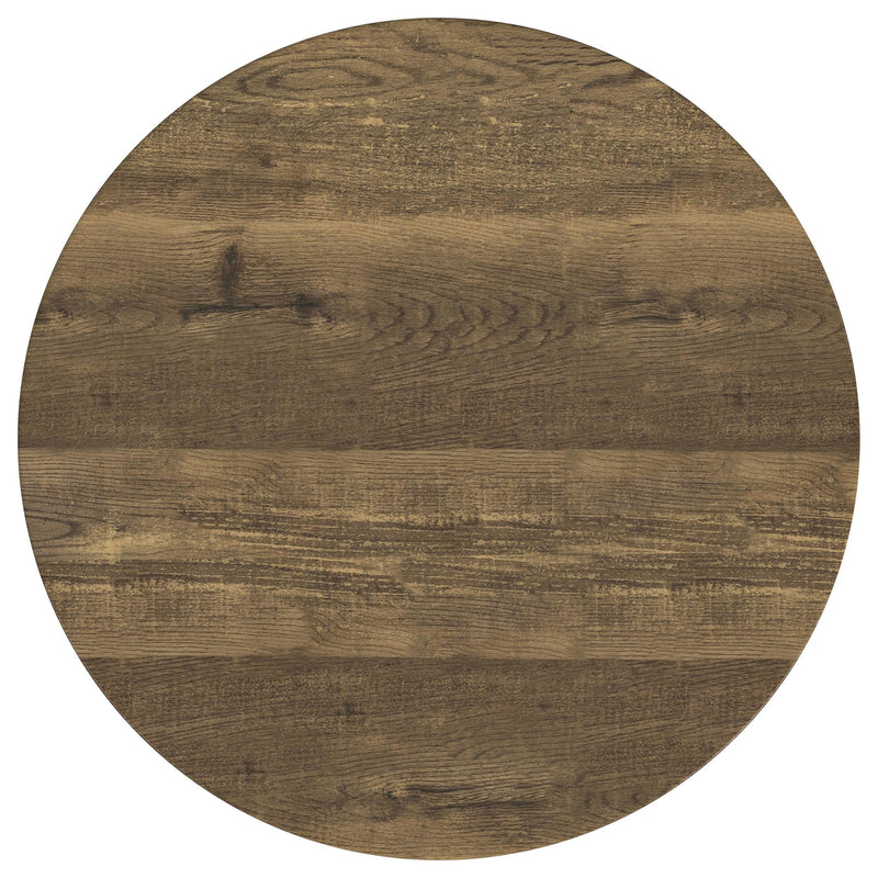 Coaster Furniture Delfin 721617 Round Glass Top Side End Table - Black and Brown IMAGE 6