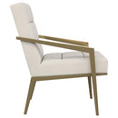Coaster Furniture Kirra 903143 Upholstered Metal Arm Accent Chair - Cream IMAGE 8