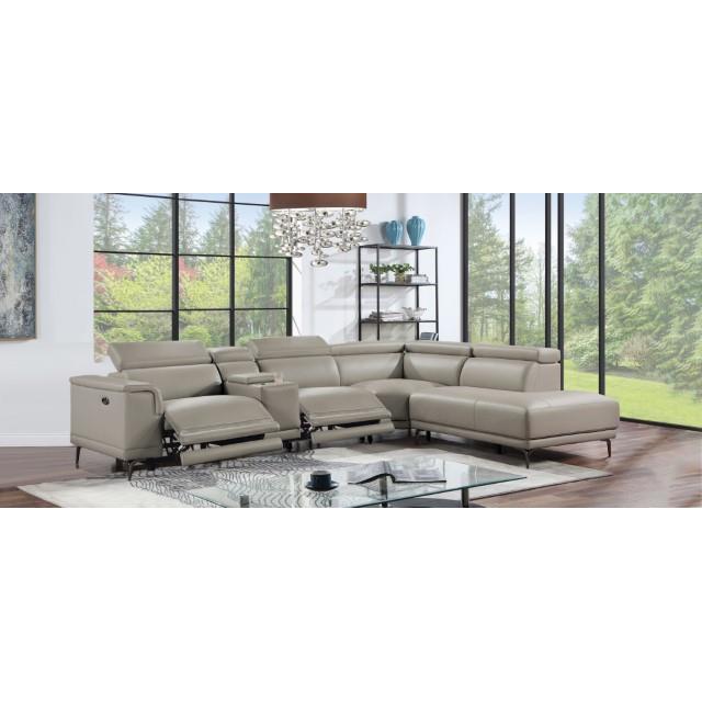 Furniture of America Linwurst Power Reclining Sectional CM6457GY-PM-SECT IMAGE 2