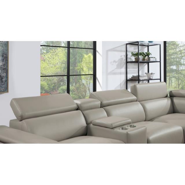 Furniture of America Linwurst Power Reclining Sectional CM6457GY-PM-SECT IMAGE 3