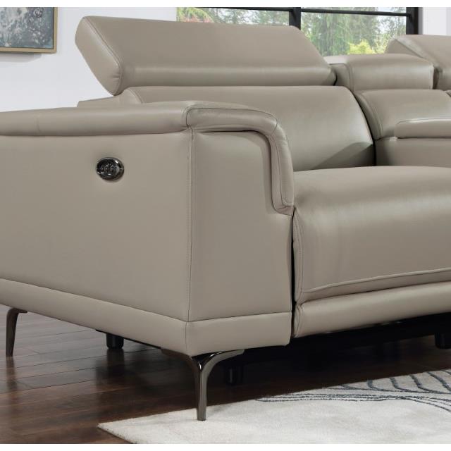 Furniture of America Linwurst Power Reclining Sectional CM6457GY-PM-SECT IMAGE 4