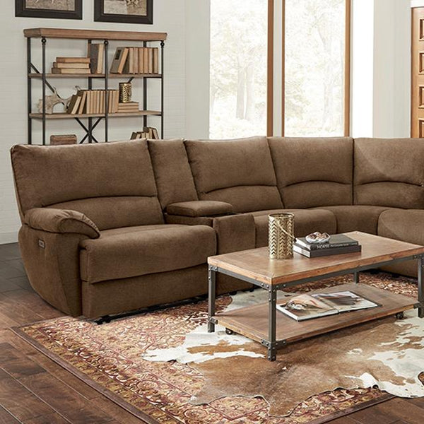 Furniture of America Sectionals Power Recline CM9909BR-SECT-PM IMAGE 1