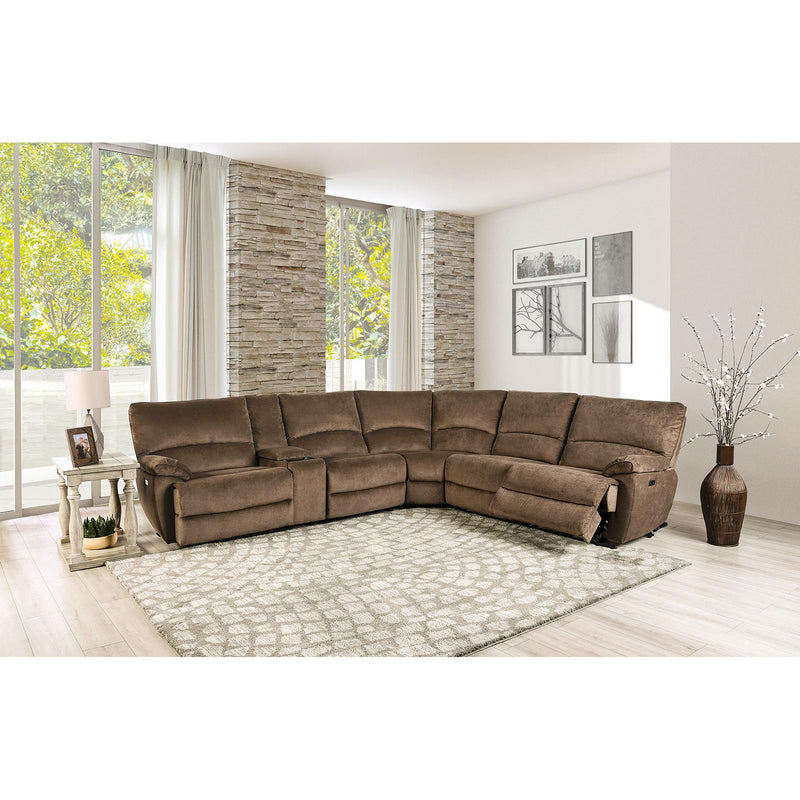 Furniture of America Sectionals Power Recline CM9909BR-SECT-PM IMAGE 2
