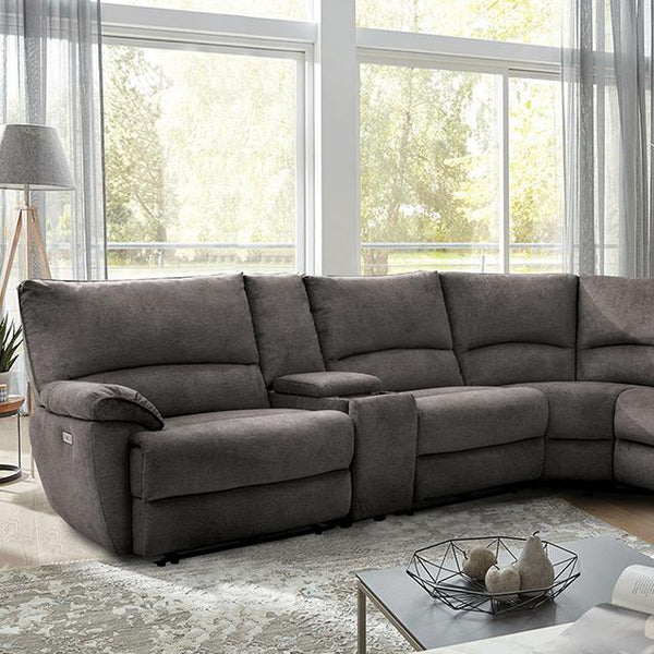 Furniture of America Sectionals Power Recline CM9909GY-SECT-PM IMAGE 1