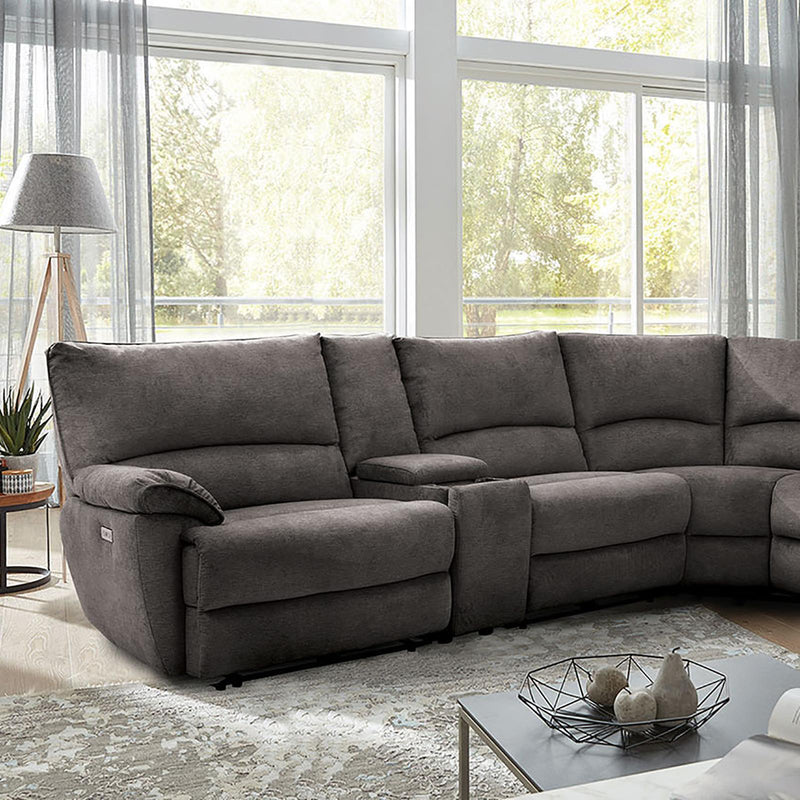 Furniture of America Sectionals Power Recline CM9909GY-SECT-PM IMAGE 1
